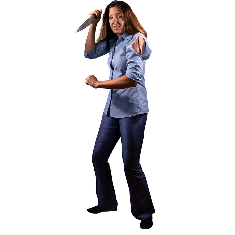 Authentic Adults Halloween Laurie Strode Costume for Spooky Parties and Horror Movie Events