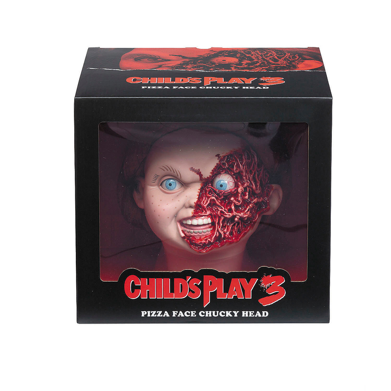 Chucky Pizza Face Head Halloween horror costume prop