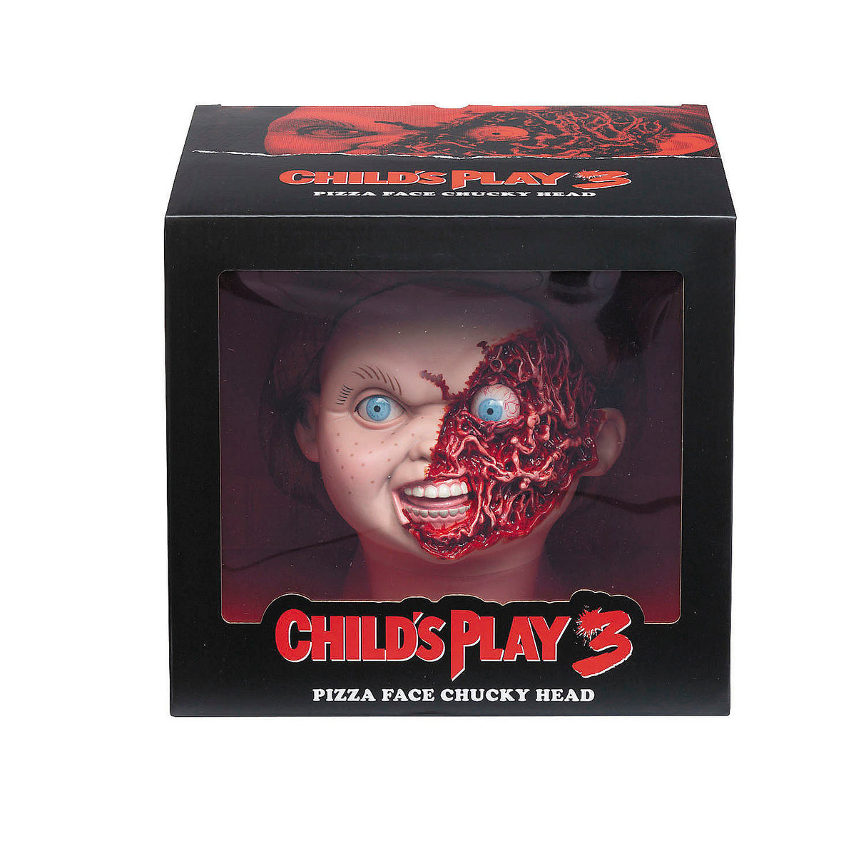 Ultimate Chucky Pizza Face Head for Halloween Horror Themed Parties and Costume Events