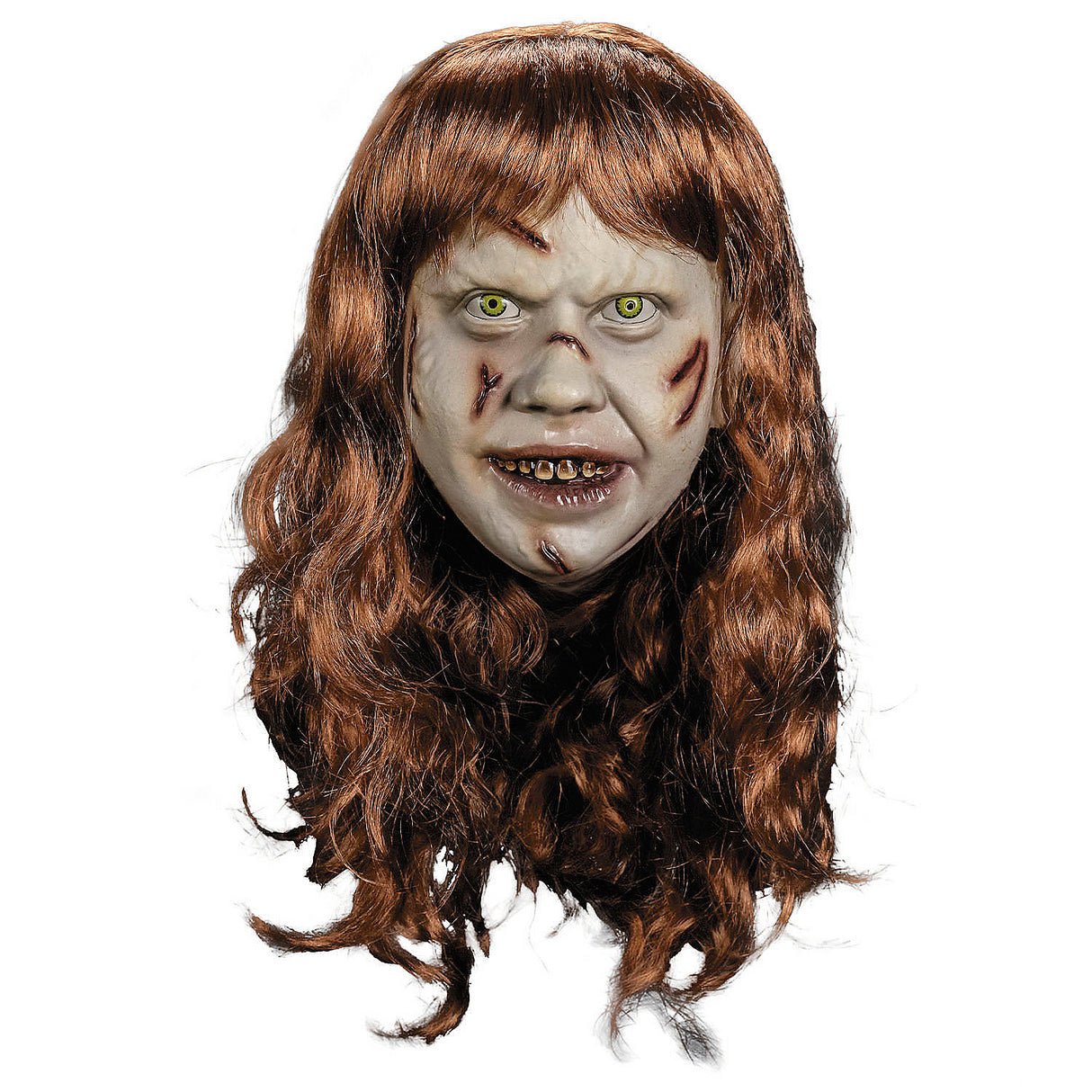The Exorcist Regan Deluxe Plastic Mask for Halloween Parties and Scary Costume Events
