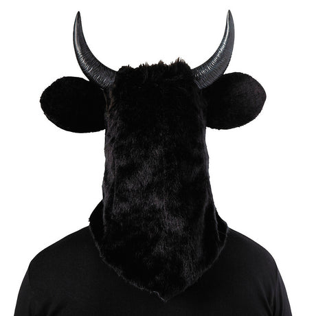 Realistic Adults Bull Moving Mouth Overhead Mask for Halloween Parties Fun and Costume Contests