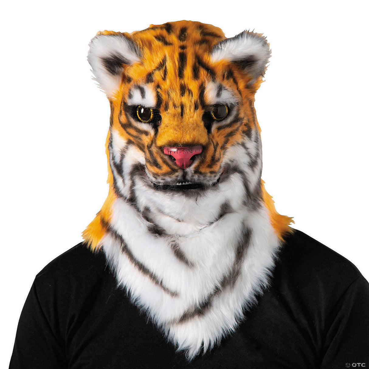 Realistic Adults Tiger Moving Mouth Overhead Mask for Halloween Theme Parties and DIY Costumes