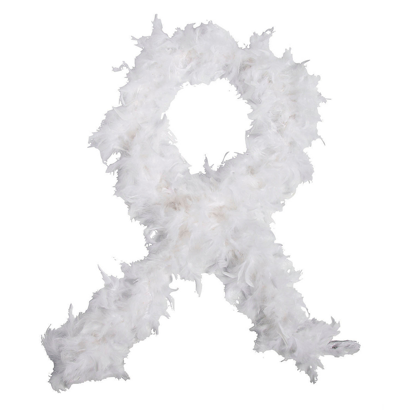 6 Ft. 40-Gram Solid White Feather Boa