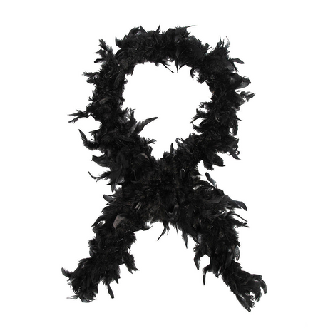 6 Ft. 40-Gram Solid Black Feather Boa