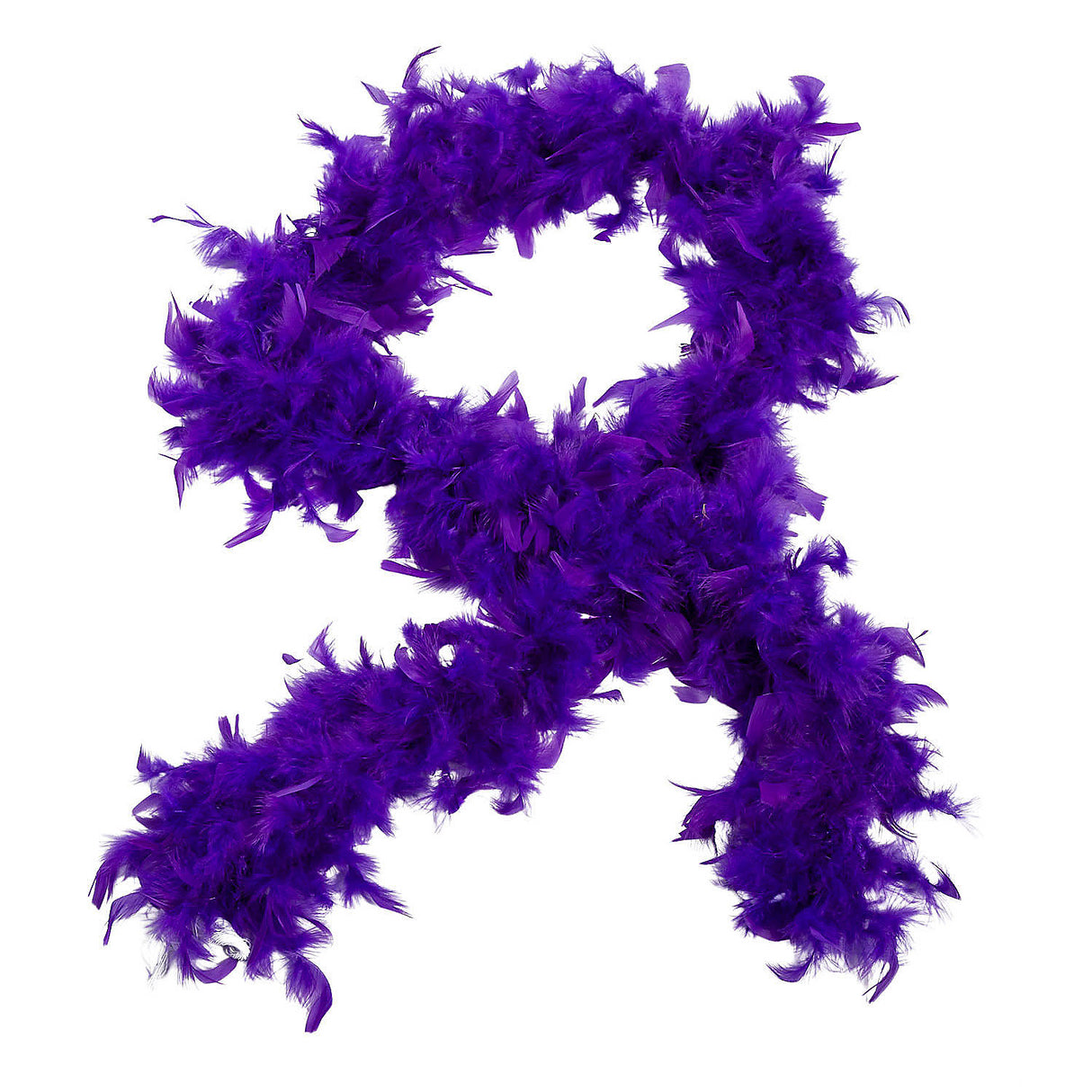 Vibrant 6 Ft Solid Purple Feather Boa for Halloween Costume Parties and Stage Performances