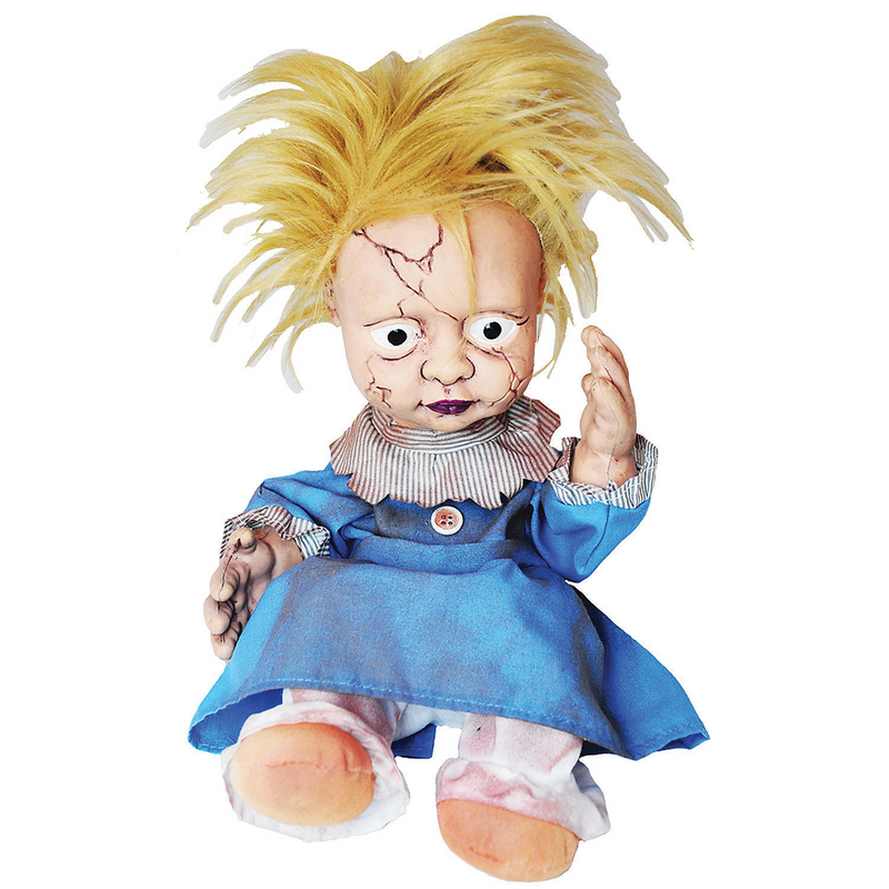 Creepy Animated Girl Doll for Halloween Decorations Scary Props and Spooky Parties