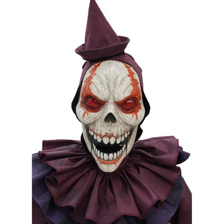 5 Ft. Skeleton Clown Mechanical Jack-in-the-Box Halloween Decoration