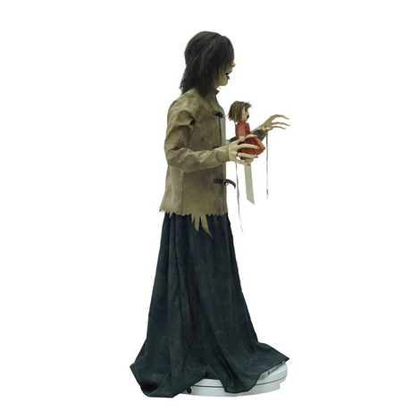 5 Ft. Maniac Mary in a Straitjacket with Doll Halloween Decoration
