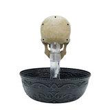 14" Bleeding Skull Fountain Halloween Decoration
