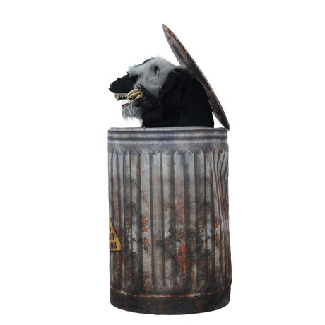 Pop-Up Badger in a Trash Can Halloween Decoration