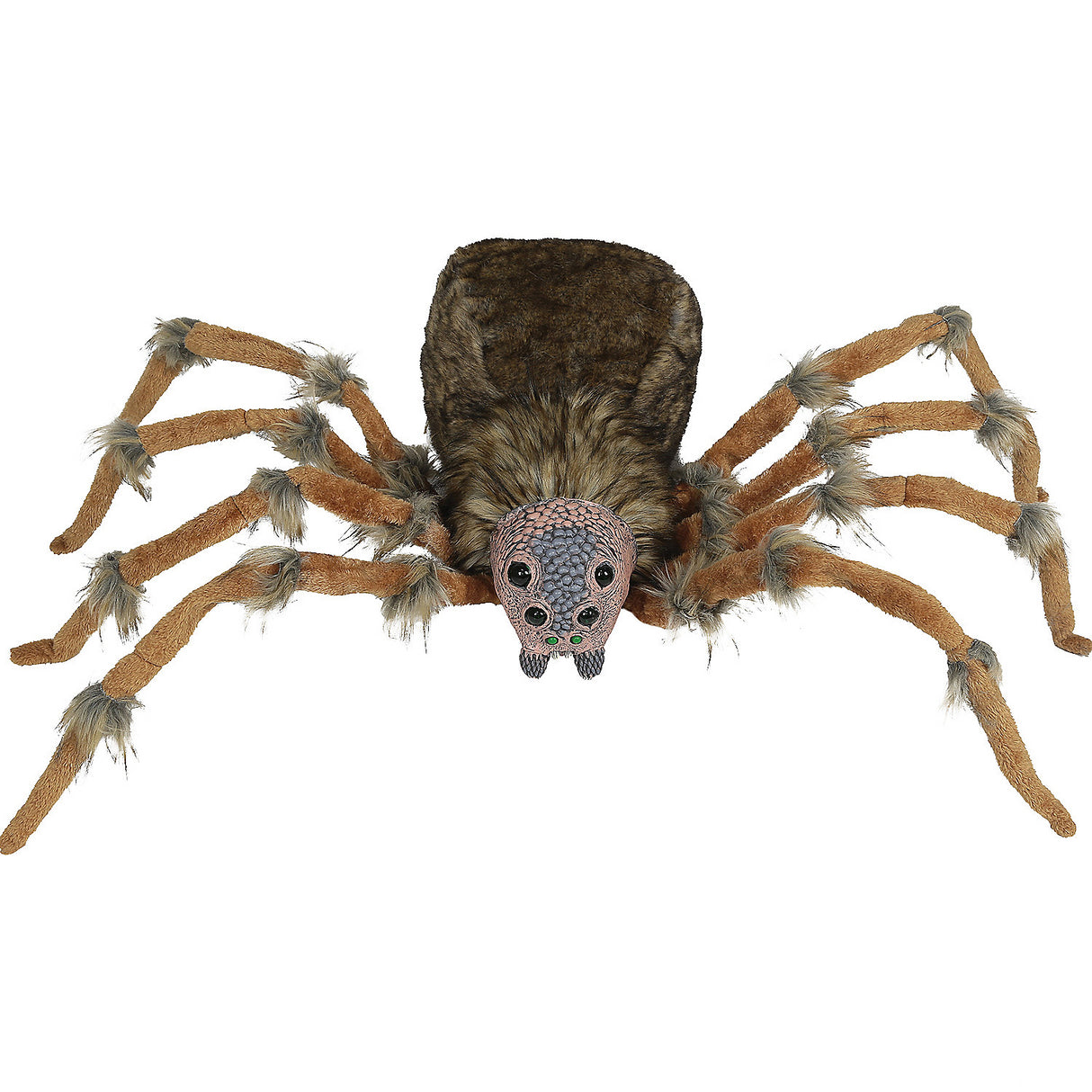 Deluxe Light Up Brown Spider Decoration for Halloween Parties and Creepy Haunted House Displays