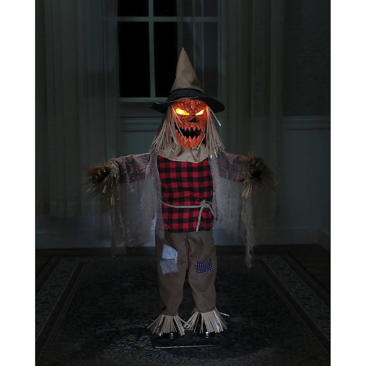 Twitching Scarecrow Animated Prop for Halloween Decorations Haunted Houses and Spooky Parties