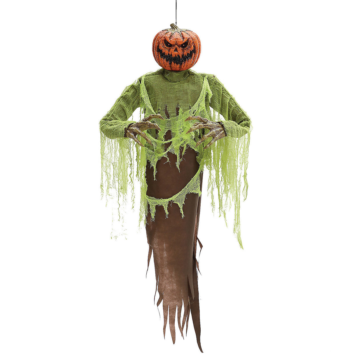 Sinister 5ft Hanging Pumpkin Prop for Halloween Decorations and Spooky Parties