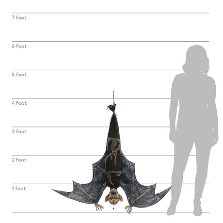 Menacing Hanging Bat 46"