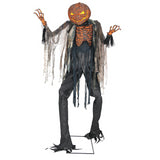 Terrifying 7 Foot Scorched Scarecrow Animated Prop for Halloween Haunts and Haunted Cornfield Decor