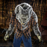 Life Size Animated Hulking Werewolf for Halloween Decorations and Spooky Props