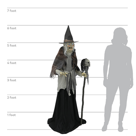 Lunging Witch with DigitEye Animated Prop 6 inches
