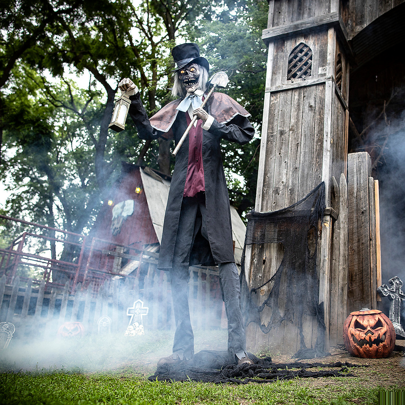 Animated Graveyard Host for Halloween Decorations Spooky Parties and Haunted House Themes