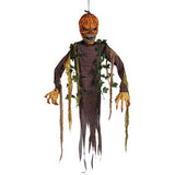 5 Ft Light-Up Hanging Pumpkin Patch Ghoul for Halloween Decor and Spooky Parties