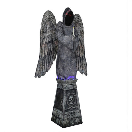 Cemetery Angel Animated Halloween Prop for Spooky Decor Haunted Houses and Halloween Parties