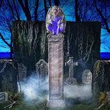 Gargoyle Pillar Animated Halloween Prop for Spooky Décor and Haunted House Setup Events
