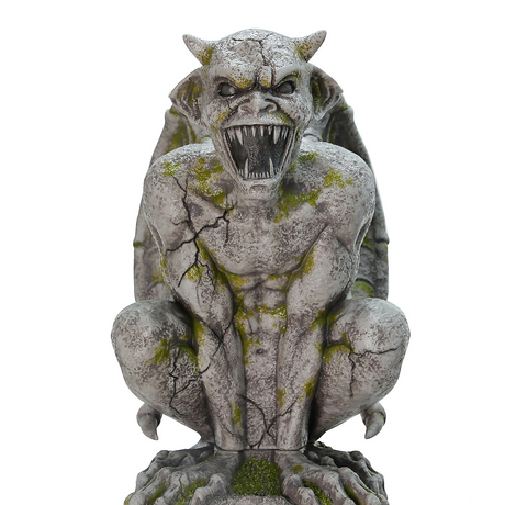 Oversized Gargoyle Pillar Animated Halloween Prop 96"
