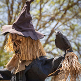 Simplified Staked Scarecrow Animated Halloween Prop 96"