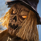 Simplified Staked Scarecrow Animated Halloween Prop 96"