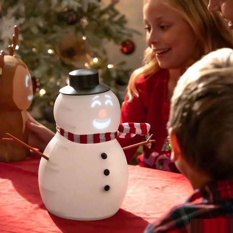 ANIMAT3D Frostbyte the Snowman 3D Animated Light-Up with Sound Tabletop Christmas Decoration
