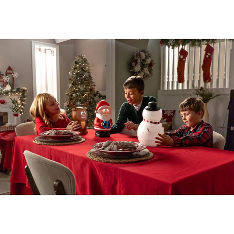ANIMAT3D Frostbyte the Snowman 3D Animated Light-Up with Sound Tabletop Christmas Decoration