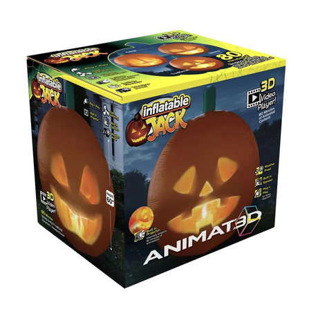 ANIMAT3D Inflatable Jabberin' Jack Animated Light-Up Jack-O'-Lantern Outdoor Halloween Decoration