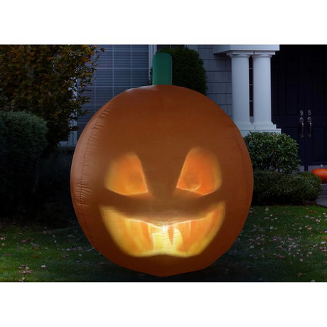 ANIMAT3D Inflatable Jabberin' Jack Animated Light-Up Jack-O'-Lantern Outdoor Halloween Decoration
