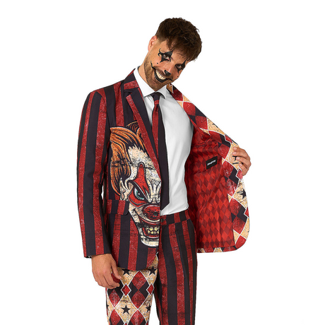 Adults Red Scary Clown Suit Costume