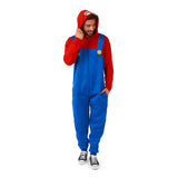 Cozy Men's MarioT Onesie Costume for Gaming Lounging and Superhero Parties