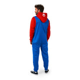 Cozy Men's MarioT Onesie Costume for Gaming Lounging and Superhero Parties