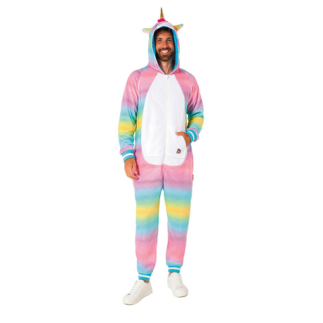 RADYAN Adults Unicorn Hooded Onesie Costume - Cozy and Fun Outfit for Halloween product image