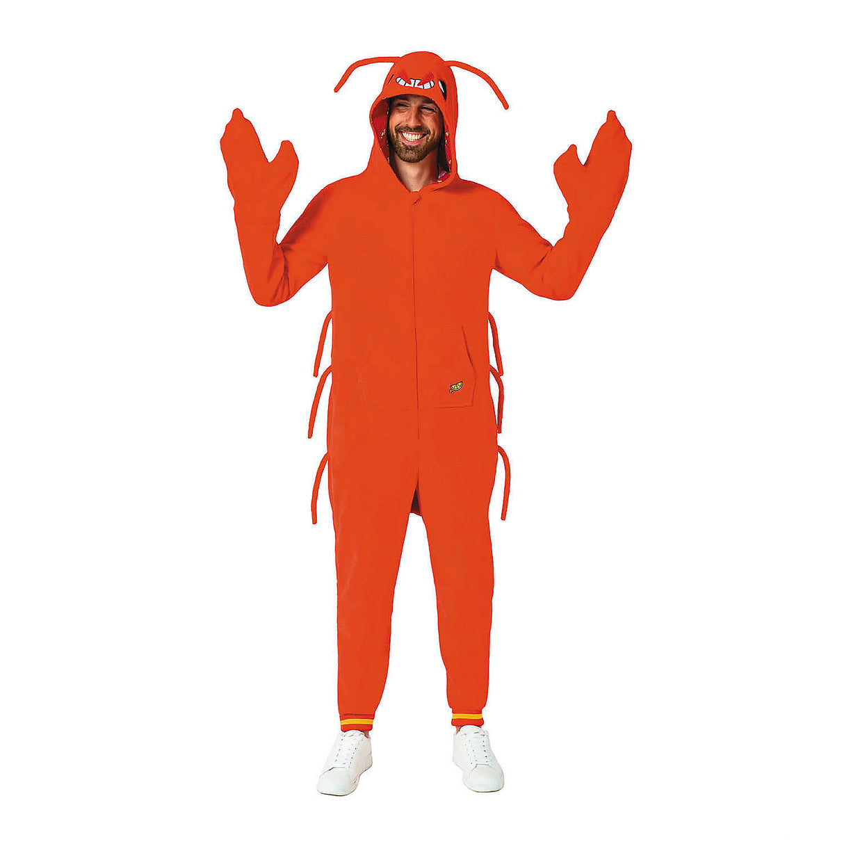 Comfortable Adults Lobster Hooded Onesie Costume for Animal Themes Parties and Festive Events