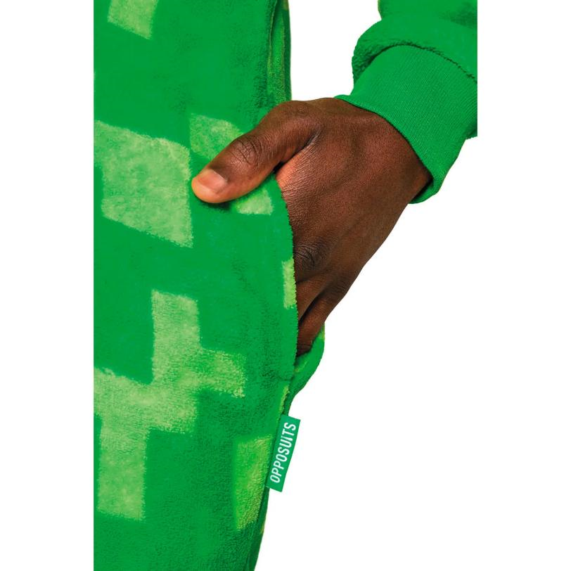 Adults Minecraft Creeper Hooded Onesie Costume
