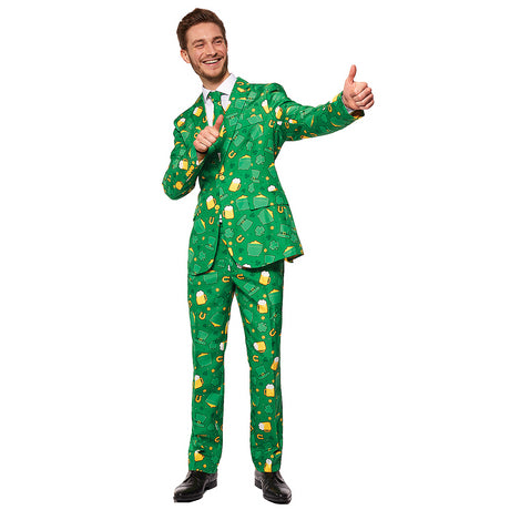 St Patricks Day Icons Suit Adult for Festive Celebrations Parties and Costume Events