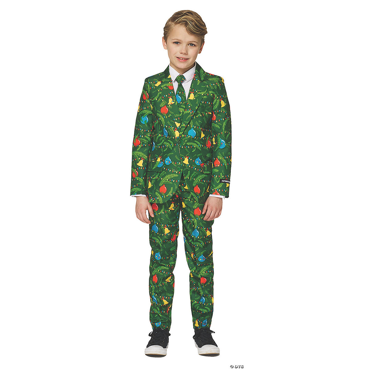Boys Christmas Green Tree Costume for Holiday Parties School Events and Festive Celebrations