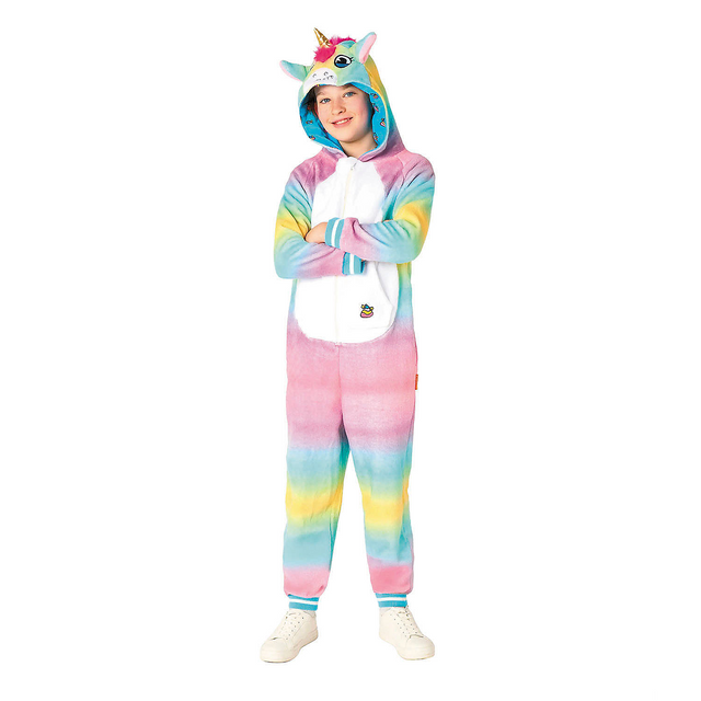 Kids Unicorn Hooded Onesie Costume