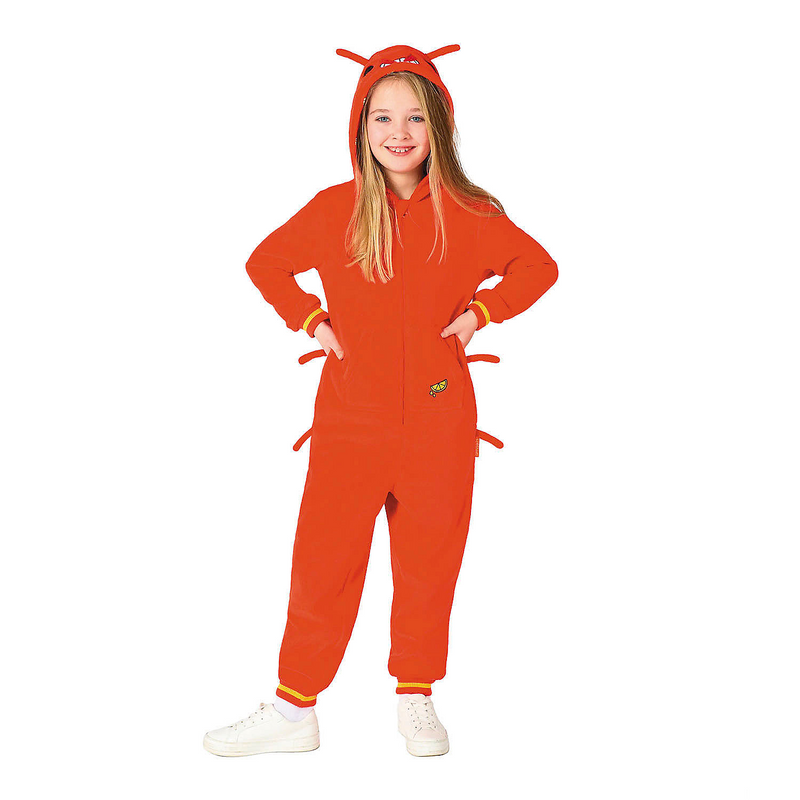 Fun Kids Lobster Hooded Onesie Costume for Halloween Parties and Animal Theme Events