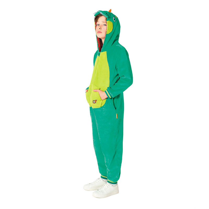 Kids Dinosaur Hooded Onesie Costume for Halloween Dress Up Parties and Fun Playtime Experiences