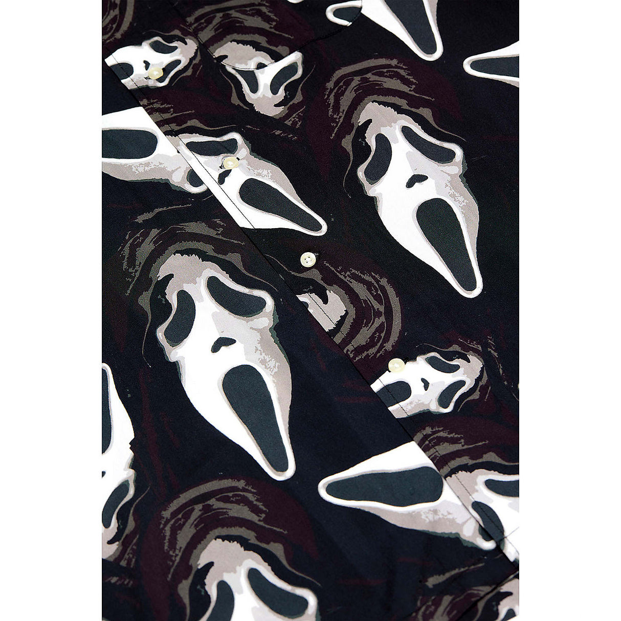Cool Men's Ghost Face Hawaiian Shirt for Halloween Parties and Spooky Themed Events