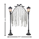 7 Ft. 7" Light-Up Cemetery Archway with Bats & Creepy Cloth Accents Halloween Decoration