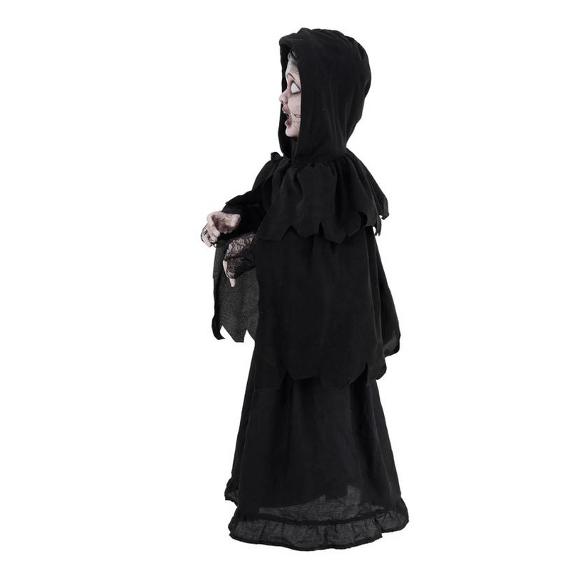 37" Animated Light-Up LED Standing Doll with Moving Head Halloween Decoration