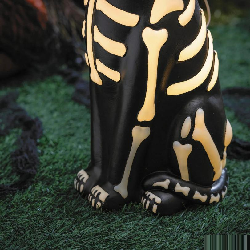 24" Light-Up Skeleton Dog Blow Mold with C7 LED Halloween Decoration