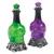 12" Light-Up LED Green Potion Bottles Halloween Decoration Set Of 2