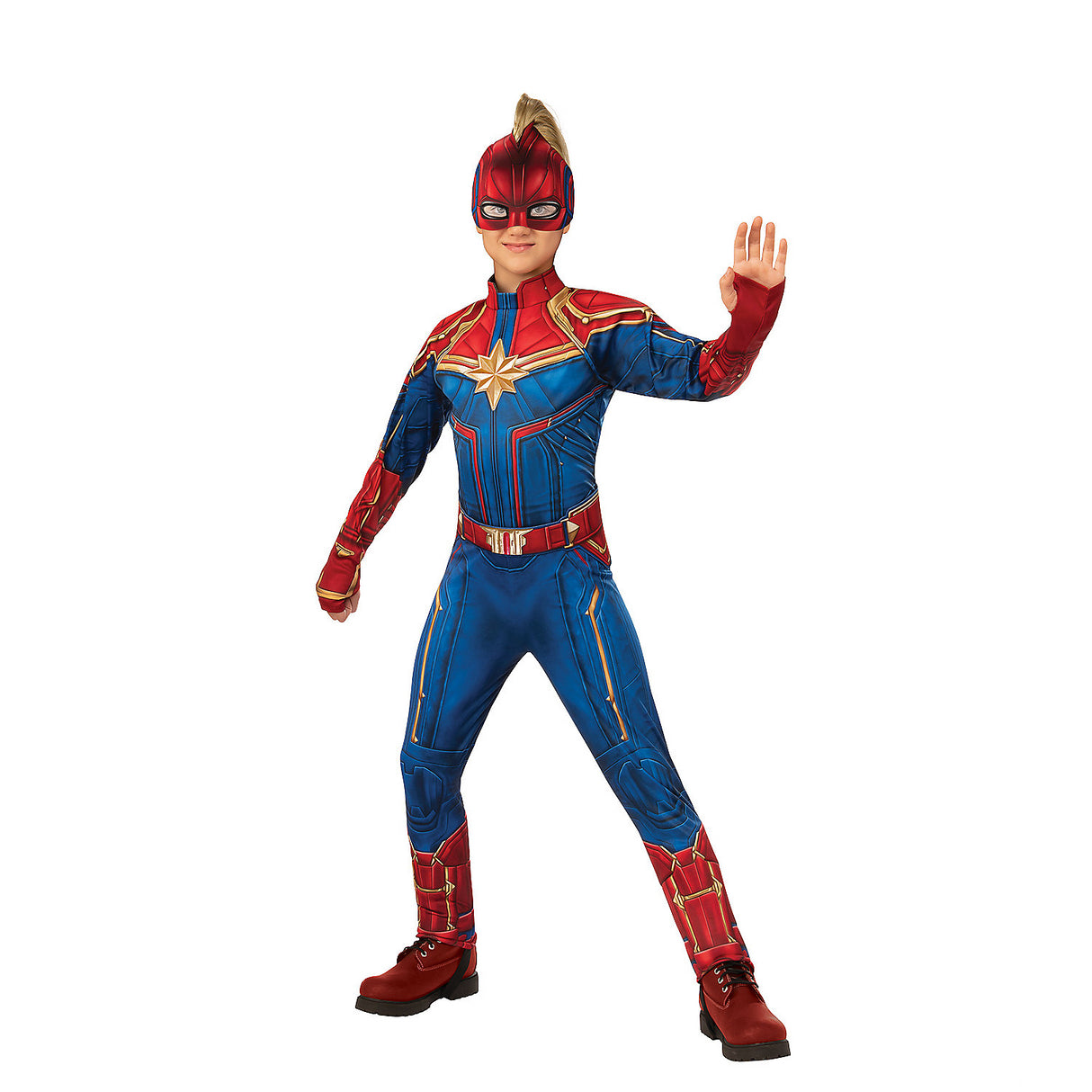 Captain Marvel Deluxe Child Costume for Halloween Superhero Parties and Role Play Adventures