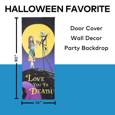 The Nightmare Before Christmas Love You to Death Wall Hanging Halloween Decoration 80"